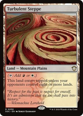 [1x] Turbulent Steppe Near Mint, English Secrets of Strixhaven Commander MTG Mag