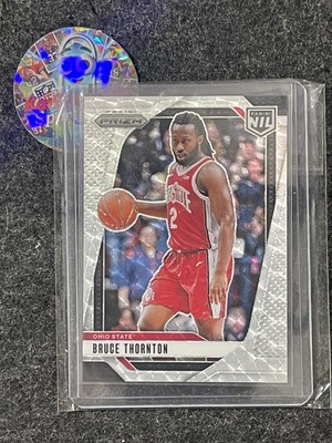 2025 Panini Ohio State University #13 Bruce Thornton Prizm Silver Vinyl #/25