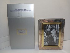 Royal Limited Photo Frame 5.5x7 NOS Silvertone  Gold Accents   Storage Wear
