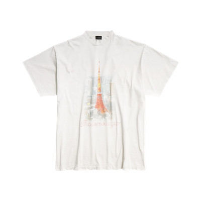 Balenciaga Ginza Store Oversized T-Shirt Off White - Japan