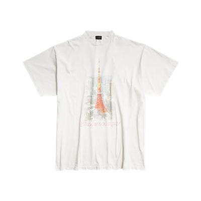 Balenciaga Ginza Store Oversized T-Shirt Off White - Japan