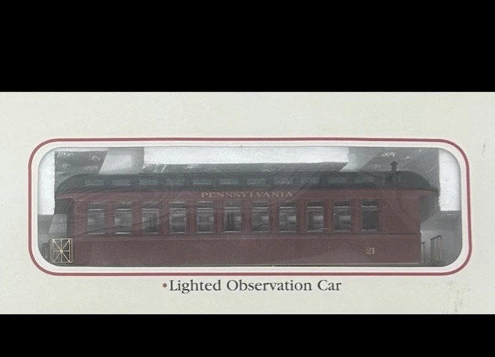 Bachmann Narrow Gauge Pennsylvania Railroad Express Train Lighted Observation - Image 2 of 2