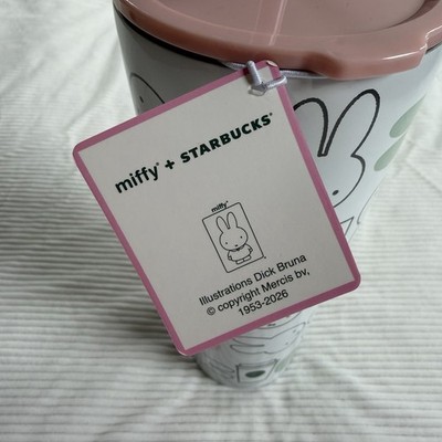 2026 Starbucks x Miffy Pink Straw Cup Stainless Steel Cup 26oz