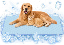 K&uuml;hlmatte Hund Gro&szlig; 100&times;70Cm Waschbar Rutschfest Eisseide K&uuml;hldecke Katze Ohne G