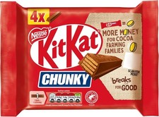 KitKat Chunky Milk Chocolate Bar Multipack 4 x 40 g-TOMORROW DELIVERY🚛