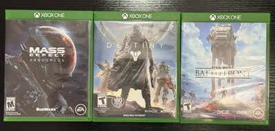 Xbox One Game Lot   Mass Effect Andromeda, Star Wars Battlefront & Destiny