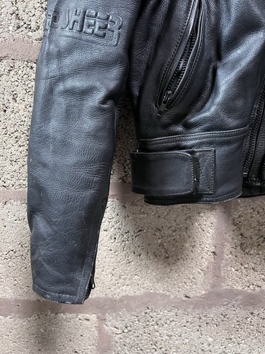 VINTAGE FIELDSHEER CLASSIC BLACK LEATHER BIKER JACKET UK 10 - Picture 5 of 8