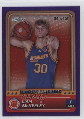 2024 Chrome McDonald's All American Purple Refractor /150 Liam McNeeley #80 14cm