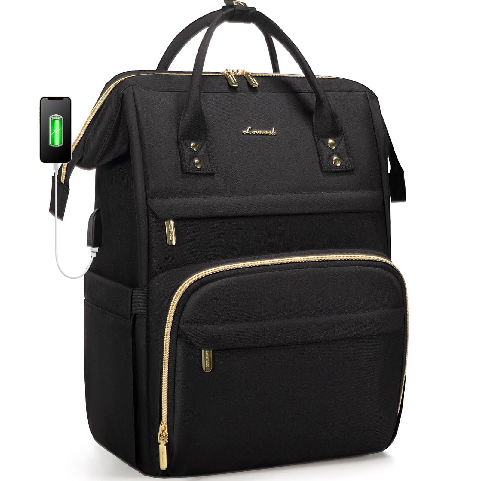 Stylish 15.6 Inch Laptop Backpack for Women - Teacher Nurse Work Bag-image