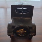 Vintage Cast Iron Toy Car Black Sedan with Gold Wheels — photo 7