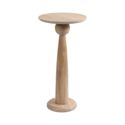 Jakob 12 In. Natural round Solid Wood End Table