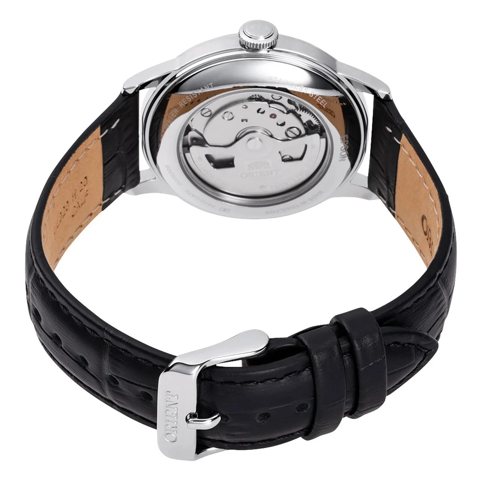 Orologio Automatico ORIENT BAMBINO CLASSIC RA-AC0M03S30B Pelle Nero Bianco - Immagine 2 di 2