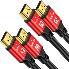 3FT HDMI 2.1 Cable 2Pcs 8K60Hz 4K120Hz,48Gbps Ultra High Speed