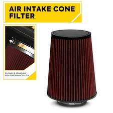 4inch 100mm Red High Flow Inlet Cold Air Intake Cone Replacement Dry Air Filter