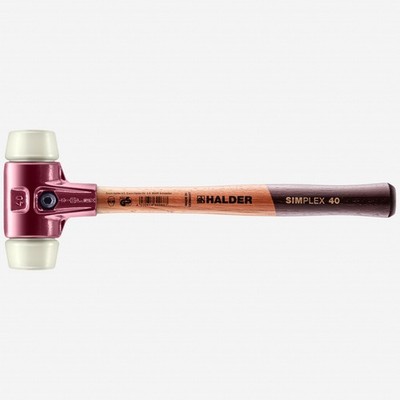 Halder Simplex Mallet with Nylon Inserts and Cast Iron Housing, 1.57'' / 22.93 oz