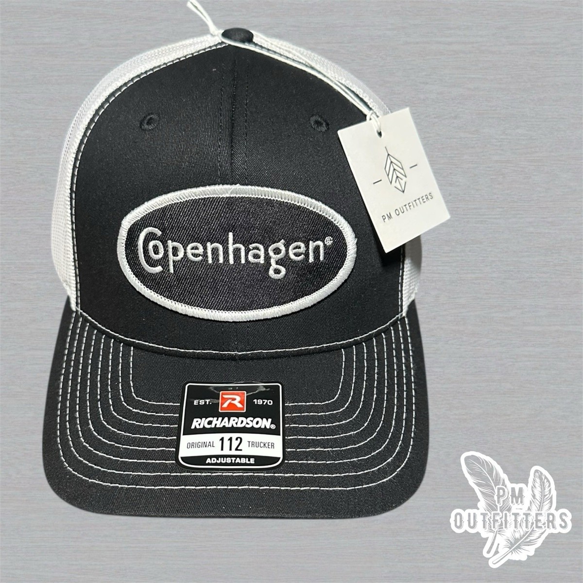 Copenhagen Logo Embroidered Patch on Black and White 