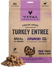 Freeze-Dried Raw Turkey Crunchy Mini Nibs  Complete Meal or Mixer Dog Food  14