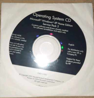 Operating System CD Microsoft  Windows  XP Home Edition Service Pack 2 SEALED