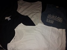 4 verschiedene Herren Top Shirt G-Star Grau, no name in weiß+schwarz+ecru Gr. XL