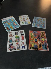 Vintage Sticker Sheets Lot Big Comfy Couch Wiggles Pooh