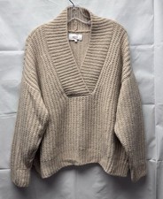 Xirena Keyes Sweater Women Sz S Baby Alpaca Wool Cream V Neck