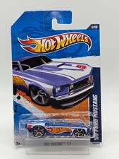 2011 Hot Wheels ’69 Ford Mustang HW Racing Blue 5/10 #155/244