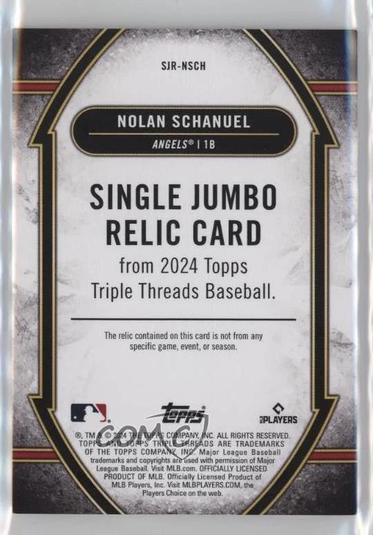 2024 Triple Threads Single Jumbo Relics Emerald /27 Nolan Schanuel Rookie RC - Image 2 of 2