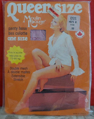 Vintage Pantyhose Rare Moulin Rouge Color Pink Queen BAMA2