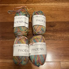 Lot of 4 South West Trading Co Phoenix 100% Soy Silk Flat Ribbon Yarn Pastels