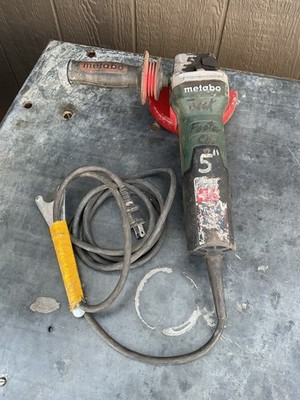 Metabo W 9-125 Quick Corded Electric Angle Grinder With Guard Used.
