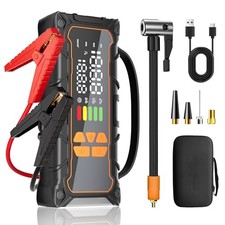 Battery Jumper Starter Portable, Jump Starter with Air Compressor-4000A 12V