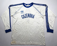 Vtg 1980s Game Worn Adidas Cazenovia College Trefoil USA Made Soccer Jersey NCAA