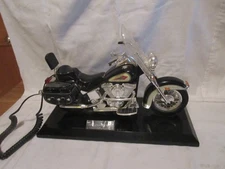 Harley Davidson Motorcycle Telemania Telephone Landline Softail Black/White