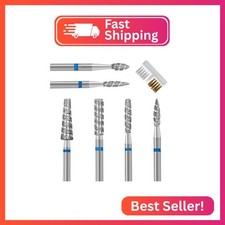 Diesisa 6 Pack Nail Drill Bits for Acrylic Nails, Diamond Carbide Nail Clipper H