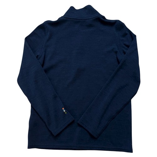 Smartwool Merino Wool 250 Base Layer 1/4 Zip Pullover Blue Kids Unisex Size M - Picture 2 of 5