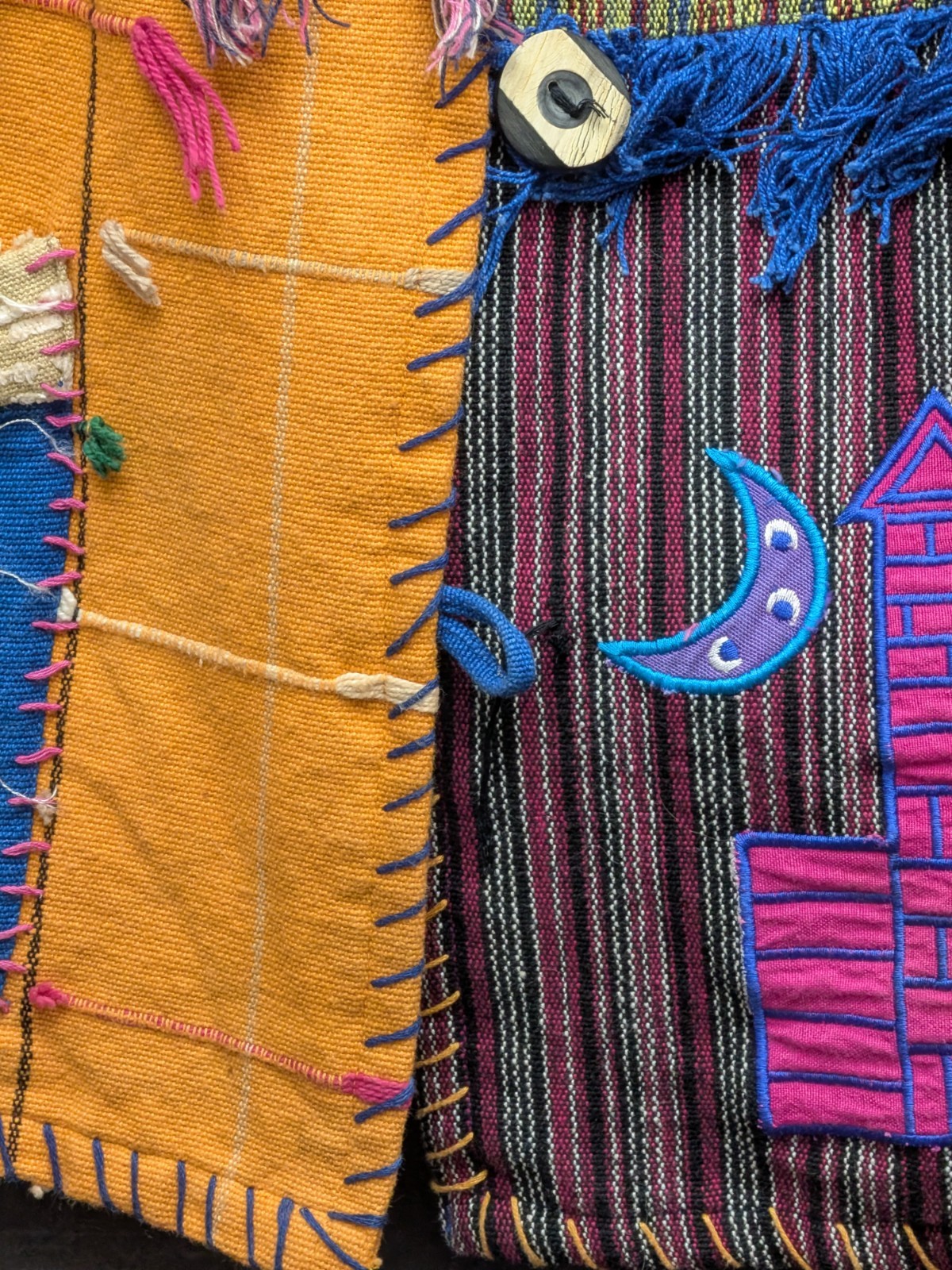 Indigo Moon Blazer Jacket Button Front Artsy Ecle… - image 6