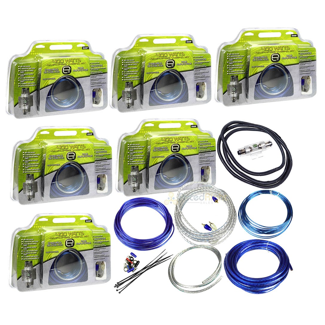 8 Gauge Amp Kit Wiring 400 Watts OFC Copper Wire Car Audio Installation Lot of 6