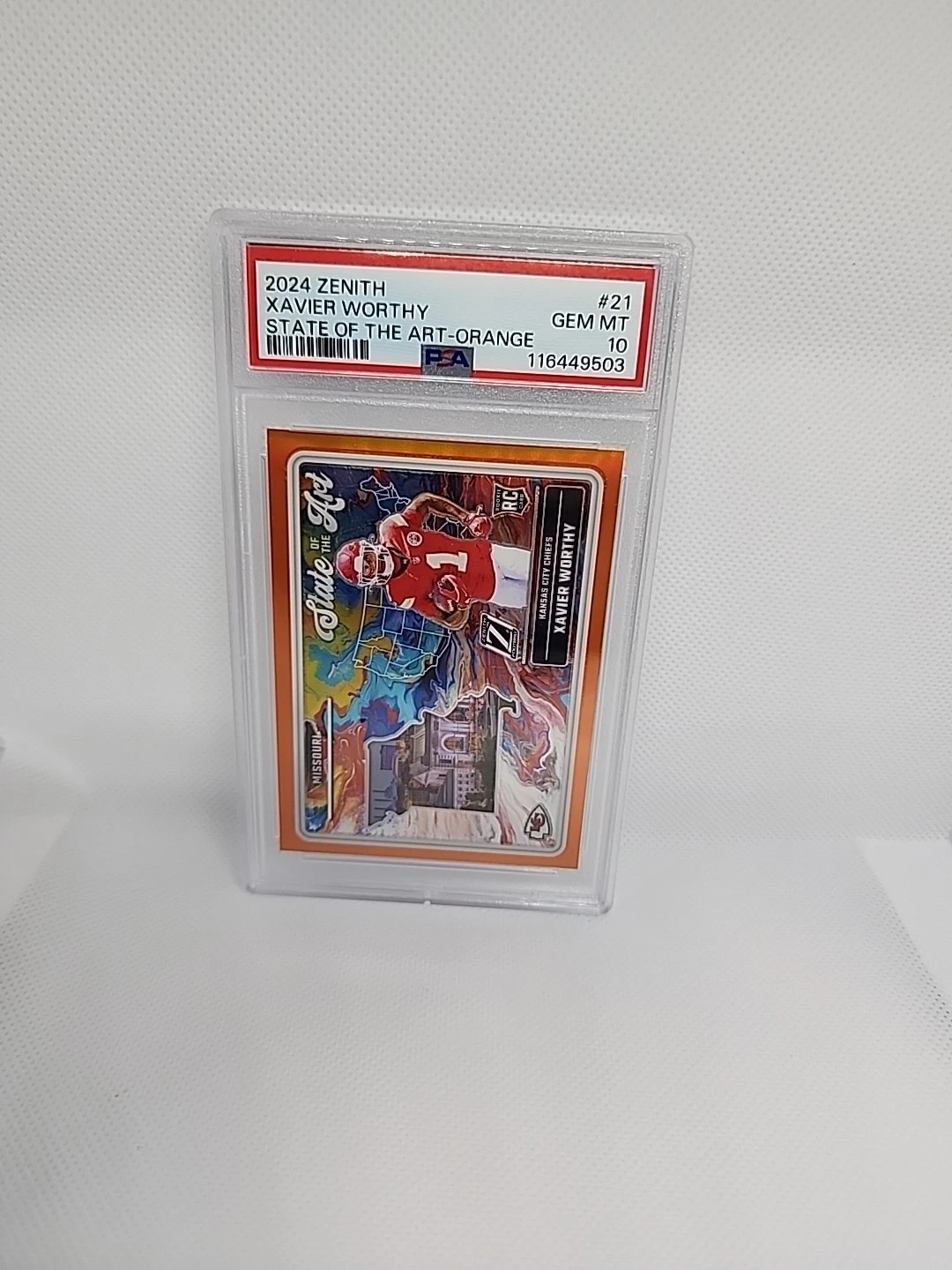 Xavier Worthy Panini Zenith State of the Art #21 Orange