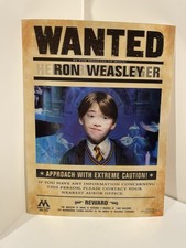 Harry Potter Wanted Poster 3D Changing Holographic Lenticular Poster