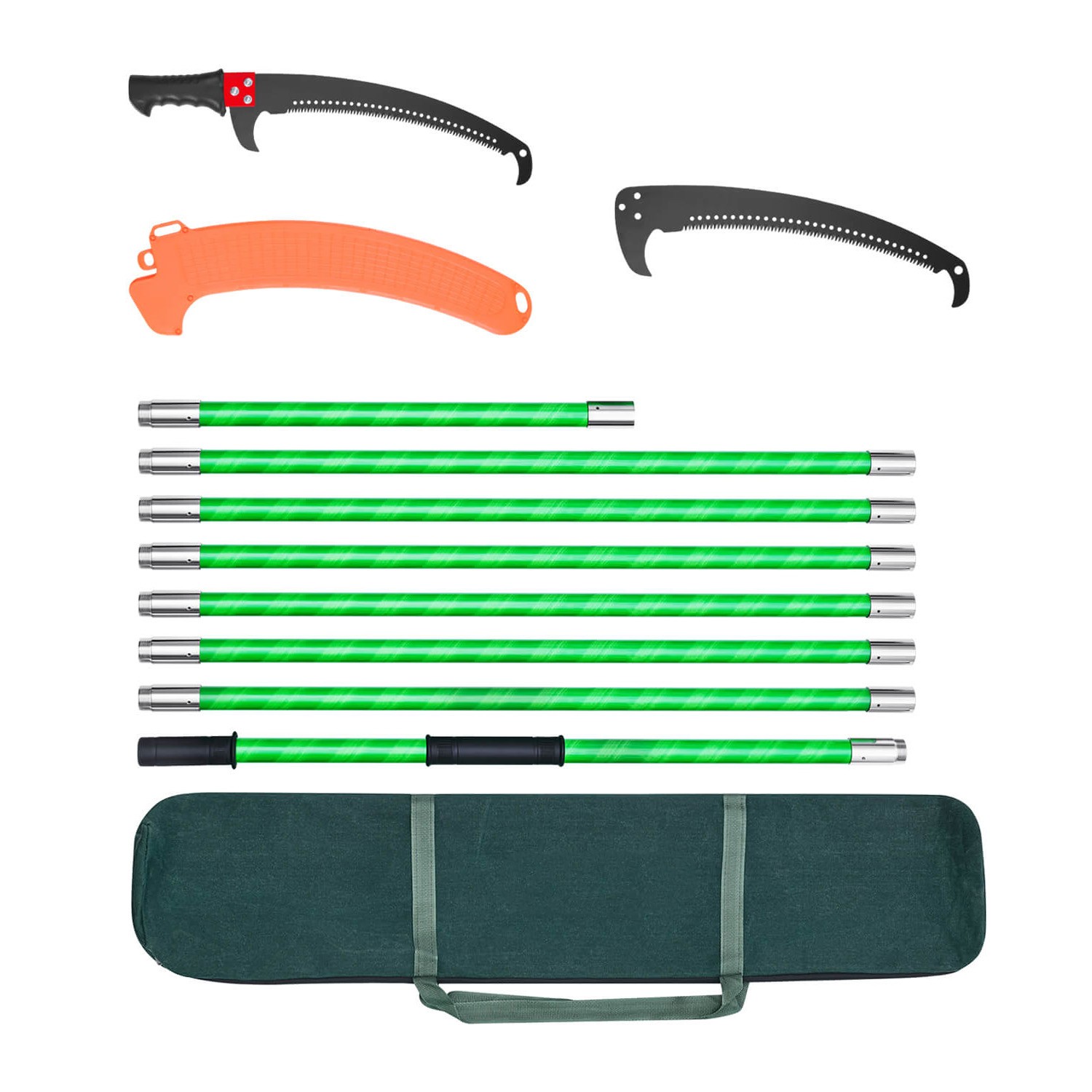 Extendable Manual Pole Saw 3.87-27 ft with 65Mn Steel Blade