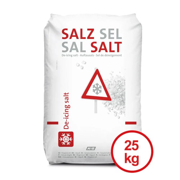 10X K+S AG Stein-Auftausalz Streusalz FüR Den Winterdienst, Trocken | Sack (25-image