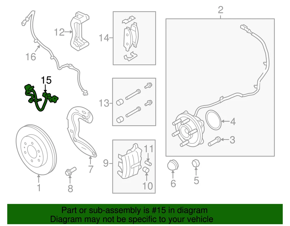 Manguera de freno original Ford F-150 2010-2011 AL3Z-2078-H Foto 2 de 4