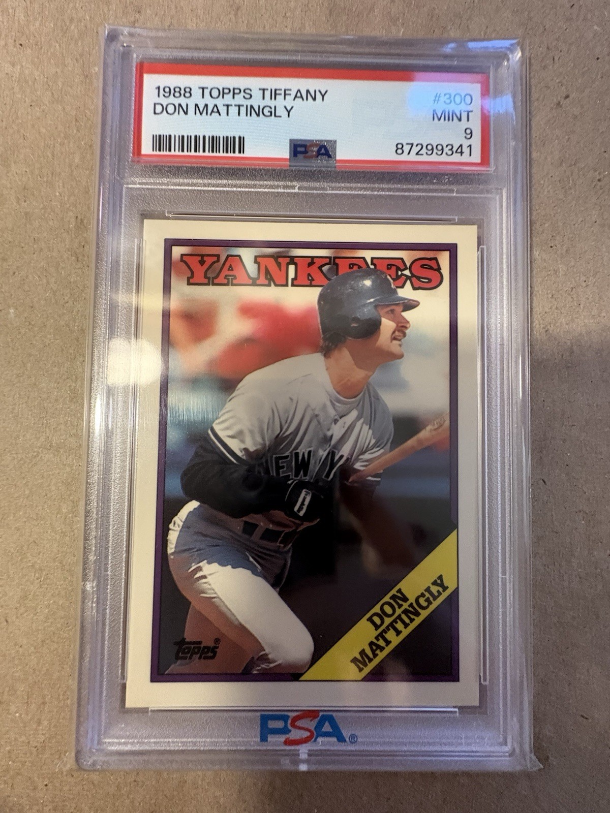 1988 Topps Don Mattingly #300 Collector's Edition (Tiffany) PSA 9