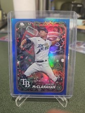 2024 Topps Holiday - Shane McClanahan #H158 Blue Metallic Glitter