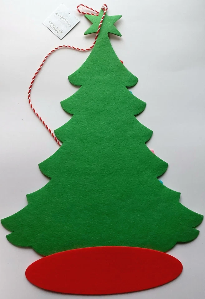 WONDERSHOP TARGET 22.5” X 15.5“ Felt Christmas Tree Countdown Advent Calendar - Image 2 of 4
