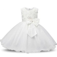 Toddler Kids Wedding Baptism Princess Birthday Party Dress for Girls Size 12M