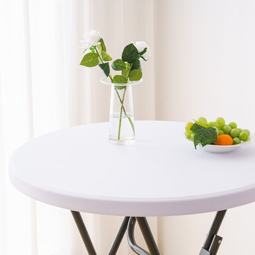 Round Elastic Table Cover Protector Waterproof Tablecloth Fitted Table Covers UK - Picture 9 of 31