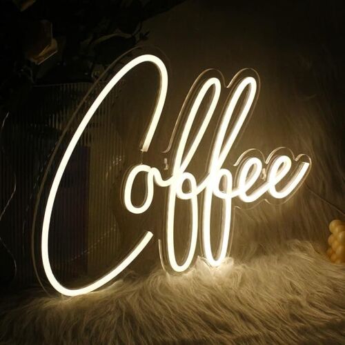 Kawowy bar neonowy znak akcesoria podświetlane do dekoracji ściennej, nowoczesny znak LED - Zdjęcie 1 z 6