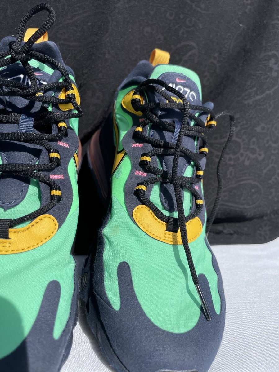 nike air max 270 react electro green yellow ochre obsidian