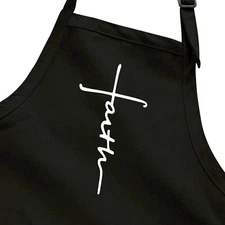 Faith Cross Christian Church Apron Pockets Faith Gift Love and Grace Religious